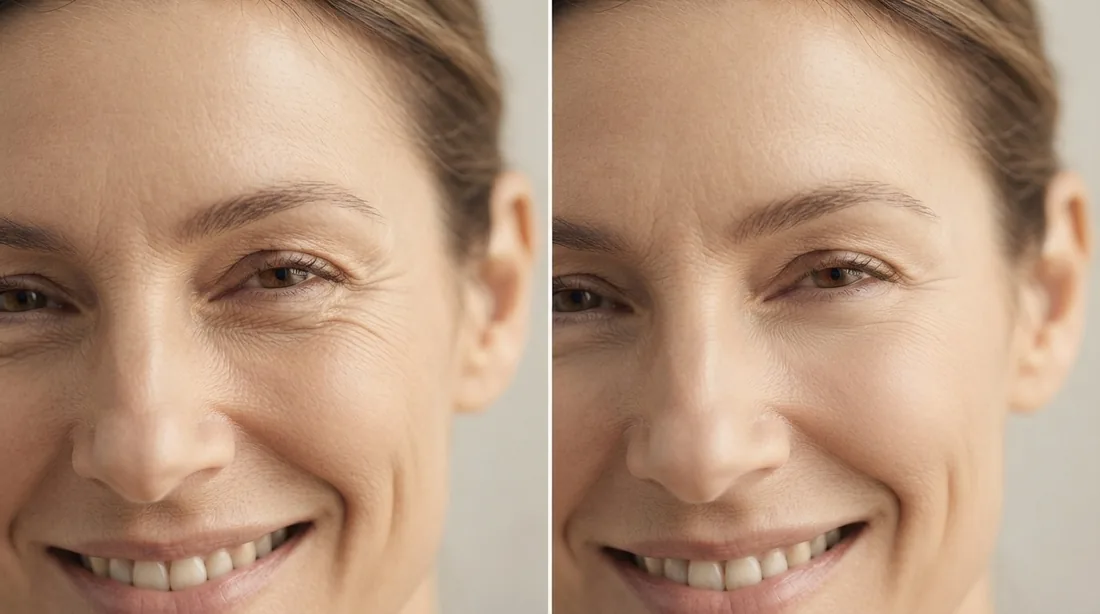 Crow's feet before and after treatment